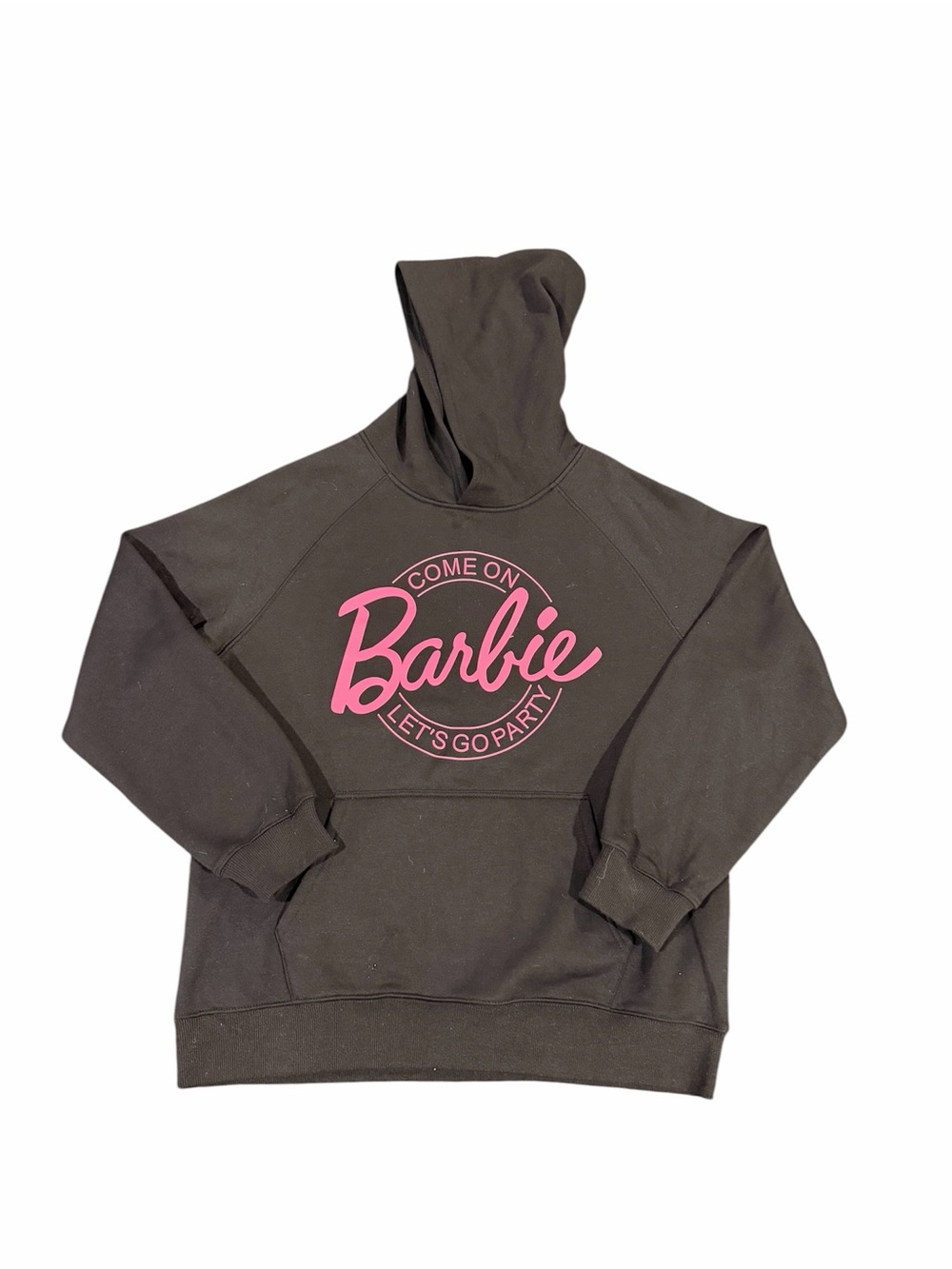 Barbie Black Hoodie with Pink Logo